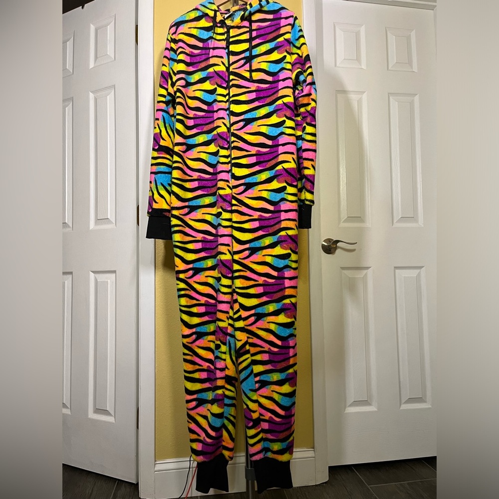 Rainbow Zebra Onesie sz 1X/2X